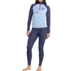 NWOT- Born Quarter Zip Long Sleeve & Legging Base Layer Set